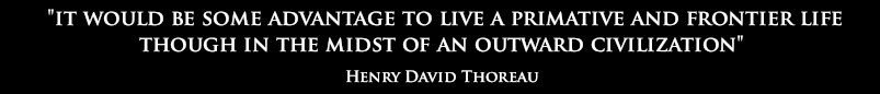 It would be some advantage to live a primitive and frontier life, though in 
		the midst of an outward civilization.
