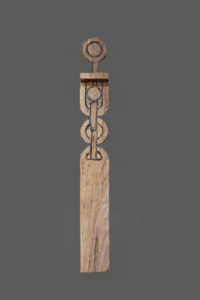 Sketch for swivel joint
		and next three links of chain.