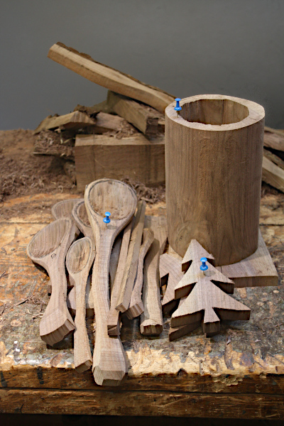 First cuts on Blue section.